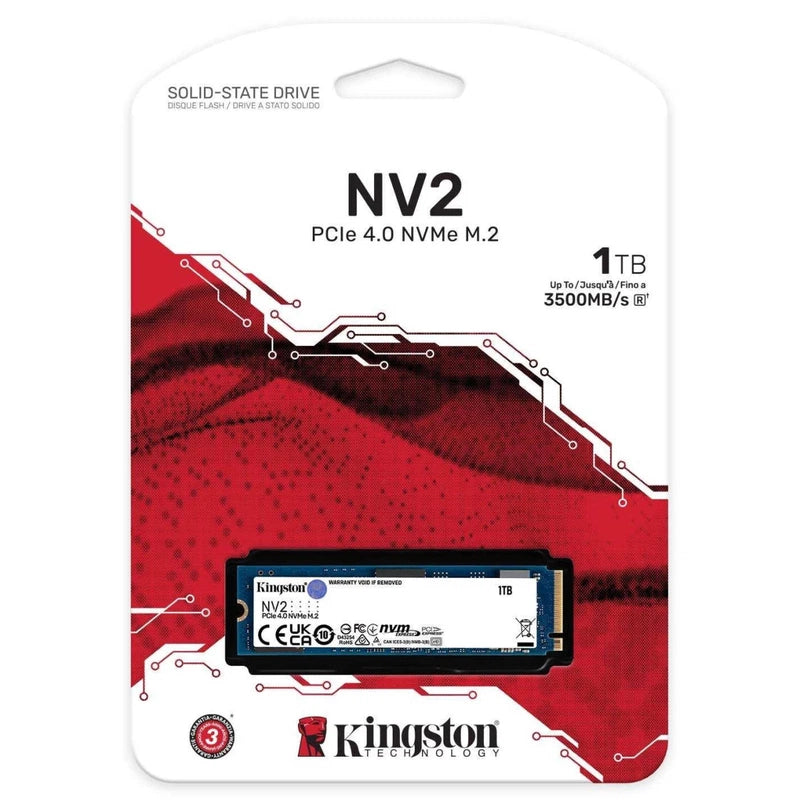 Kingston NV2 1TB M.2 2280 NVMe PCIe 4.0 Internal SSD Up to 3500 MB/s
