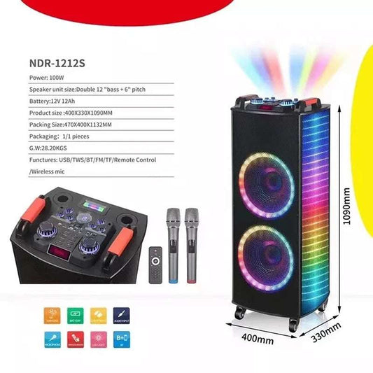 Outdoor Trolley Double 12 Inch Stage 100W Speakers