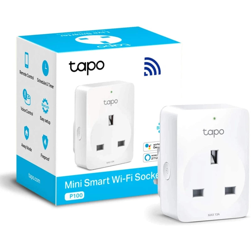 TP-Link Tapo P100 Smart Plug Wi-Fi Outlet Remote Control Timer Switch