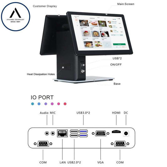 ULTRAWAVE i5 DUAL 15.6 SCREEN 256 SSD DRIVE - 8 GB MEMORY POS System