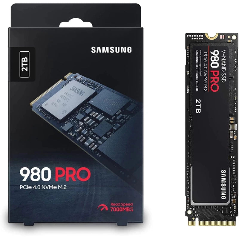 Samsung 980 PRO 2TB PCIe 4.0 NVMe M.2 2280 Internal Solid State Drive SSD up to 7000 MB/s