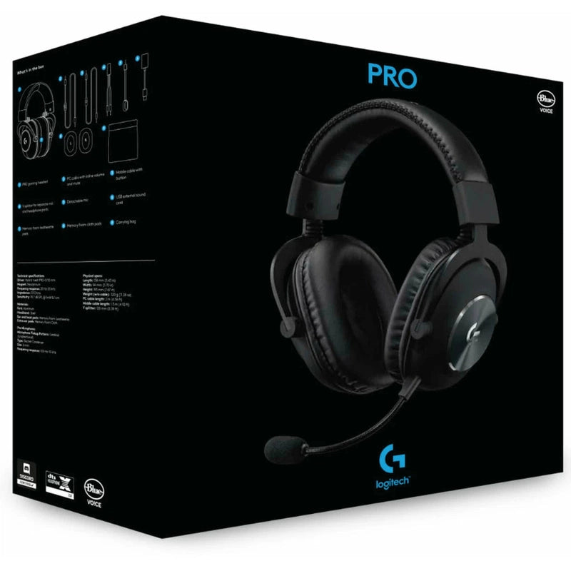 Logitech G PRO X Gaming Headset 2Gen Blue Voice DTS Headphone 7.1 For PC, Xbox & PS - Black