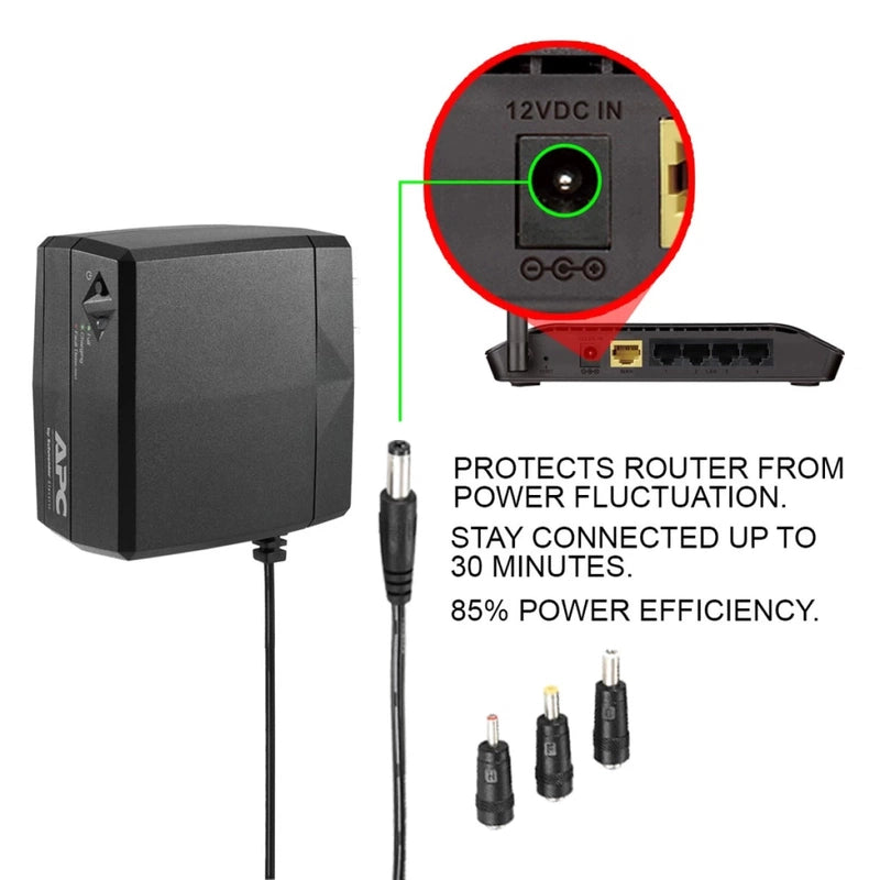 APC CP12010LI 12V DC Mini UPS Power Adapter With Lithium-Ion Battery Backup