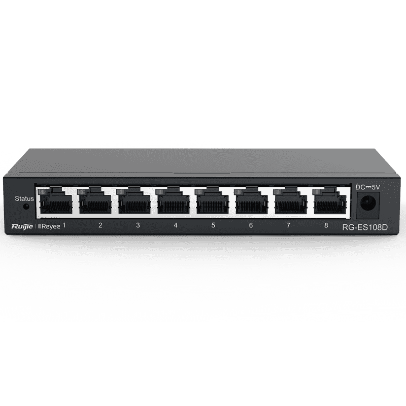 RG-ES108D, 8-port 10/100Mbps Desktop Unmanaged Switch
