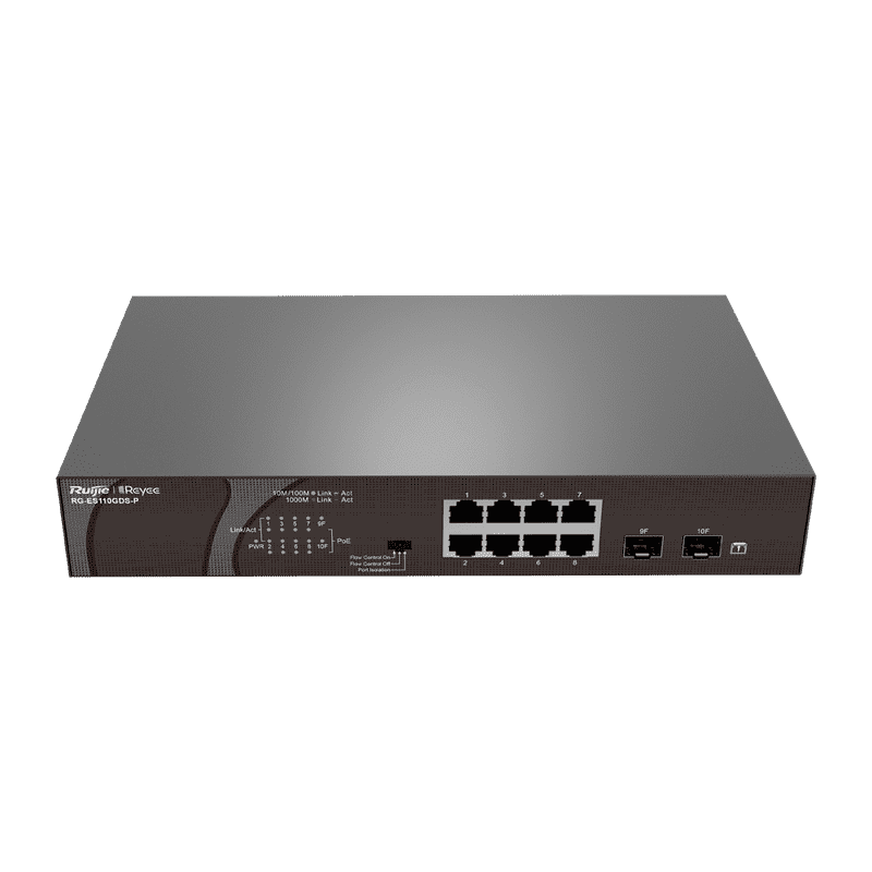 RG-ES110GDS-P, 10-port 10/100/1000Mbps Unmanaged PoE Switch