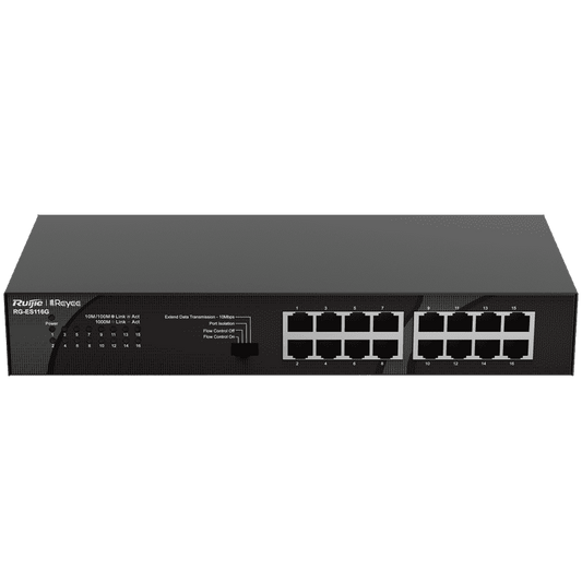 RG-ES116G, 16-port 10/100/1000Mbps Unmanaged Non-PoE Switch