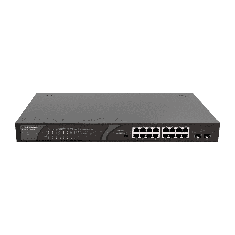 RG-ES118GS-P, 18-port 10/100/1000Mbps Unmanaged PoE Switch