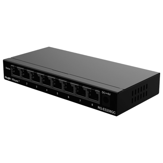 RG-ES208GC, 8-Port Gigabit Smart Cloud Mananged Non-PoE Switch
