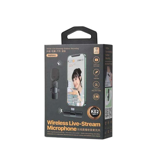 Remax K02-Type C Wireless Live-Stream Microphone