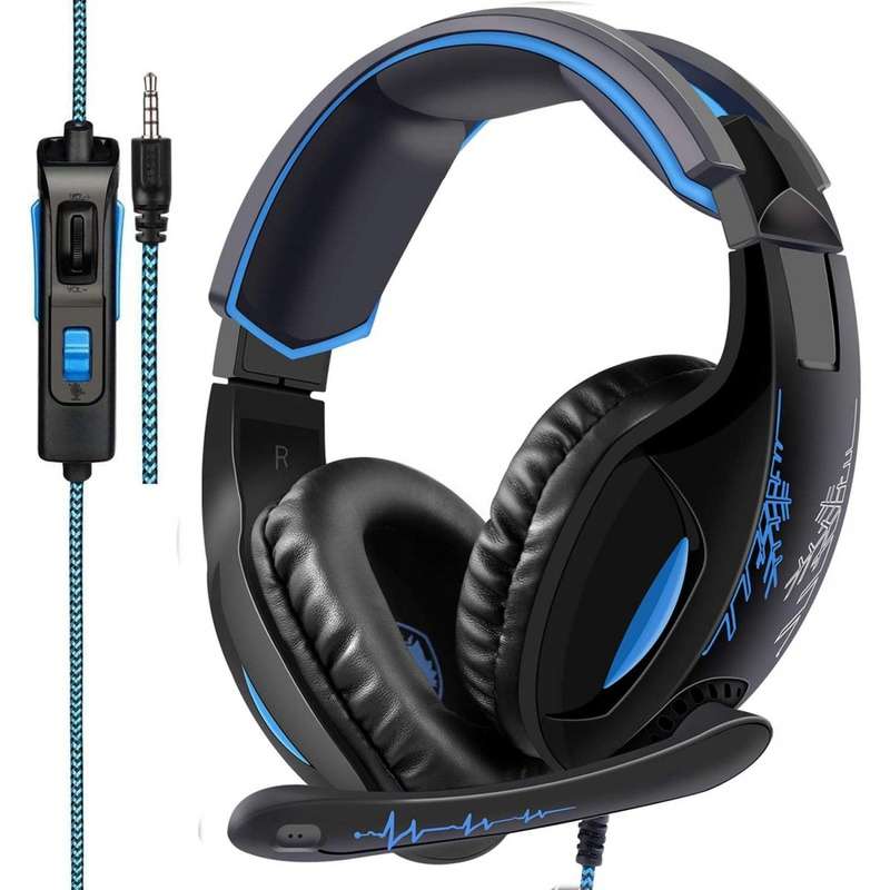 SADES SA816 Gaming Headset with Microphone Over-Ear Gaming 3.5 Headphones for PS4 /PC/Controller