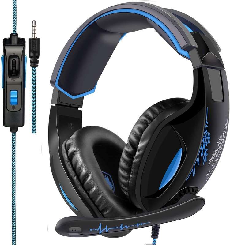 SADES SA816 Gaming Headset with Microphone Over-Ear Gaming 3.5 Headphones for PS4 /PC/Controller