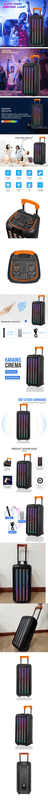Bluetooth Speaker NOR-1098 8" 60W