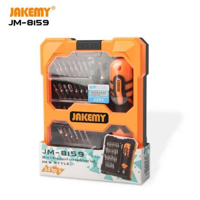 AKEMY JM-8159 34 in1 Screwdriver Set with Spudger Tweezers for Electronics Repair