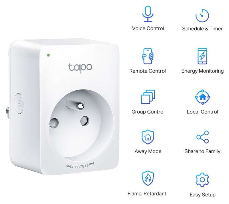 Mini Smart Wi-Fi Socket, Energy Monitoring Tapo P110