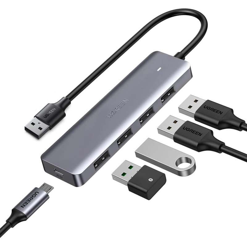 UGREEN CM219 USB 4-Port 3.0 Hub with Micro USB Power Supply