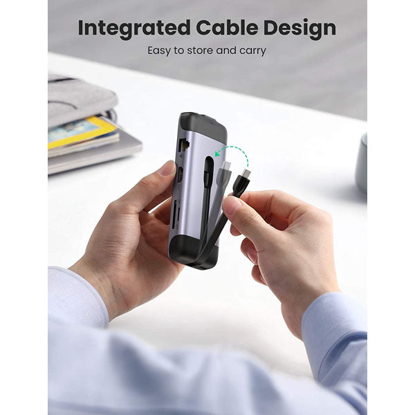 UGREEN - 70301 USB-C TO HDMI+DP+VGA+2XUSB3.0+RJ45(GIGABIT)+SD/TF+USB-C PD (5G&4K 60HZ)