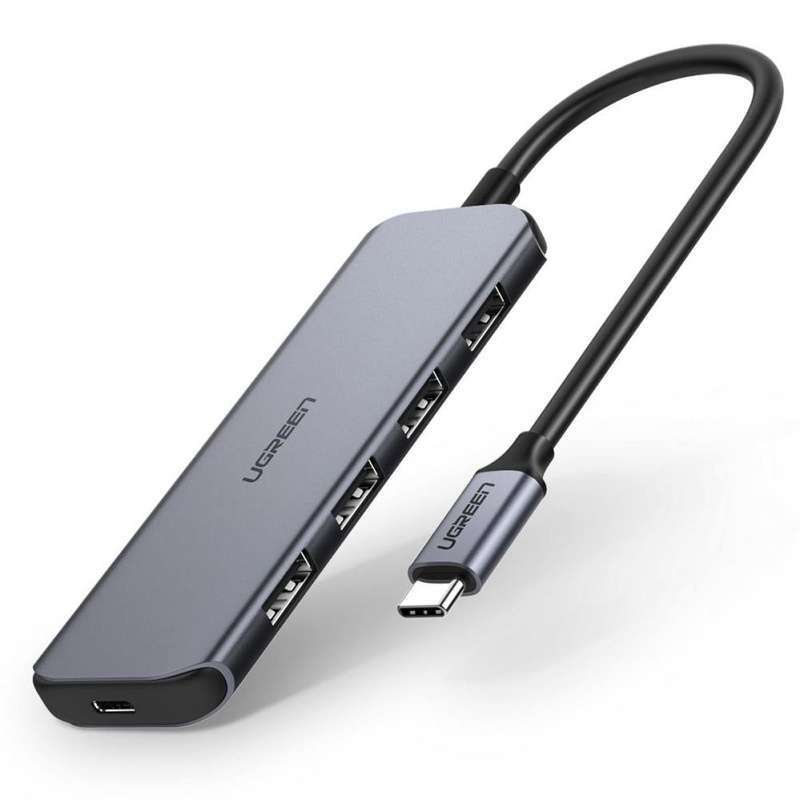 UGREEN CM219 Type C 4-Port USB3.0 Hub with Micro USB Power Supply