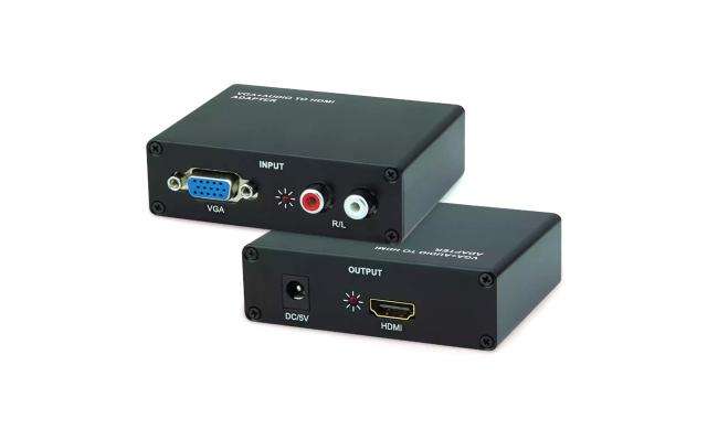 Converter from VGA to HDMI With Audio VGA + R / L To HDMI Converter