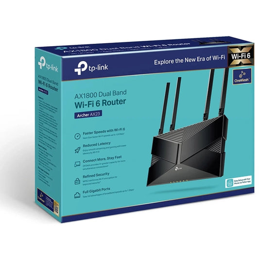TP-Link Archer AX23 AX1800 WiFi 6 Smart WiFi Dual Band Gigabit Wireless Long Range Coverage