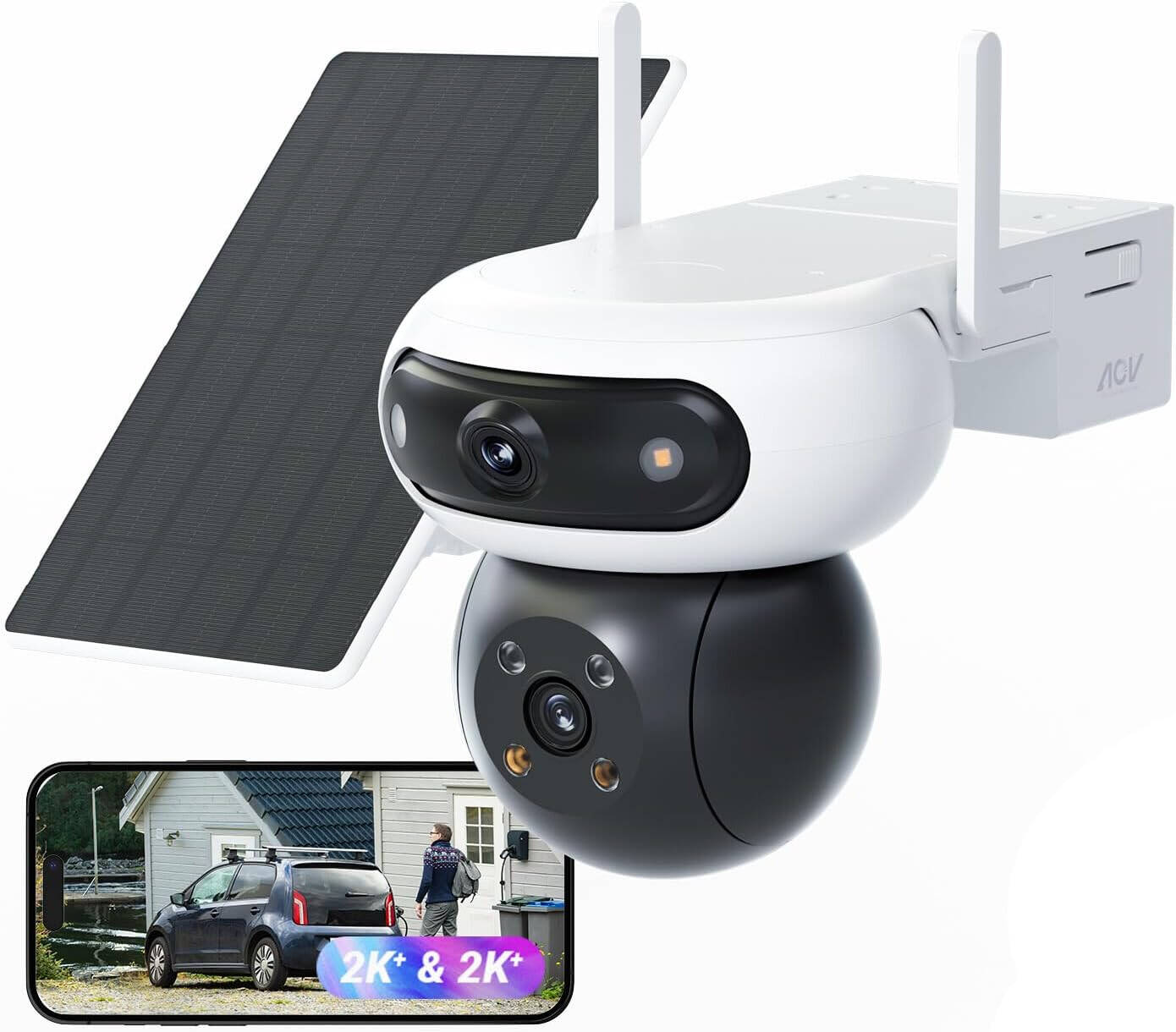 EZVIZ Solar Panel WITH 4MG BATTAREY  Kit CS-CB90x/SP (4MP+4MP,W4GA)