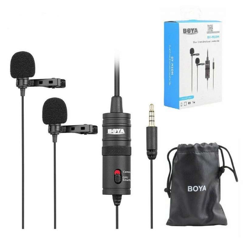 BOYA BY-M1DM Dual Omni-directional Lavalier Microphone