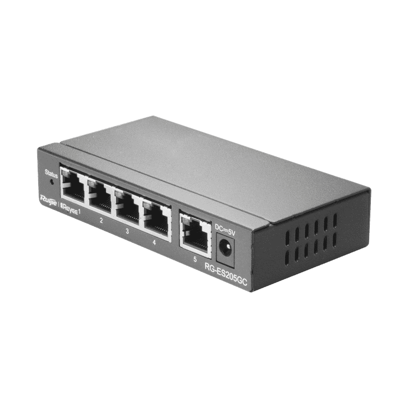 RG-ES205GC, 5-Port Gigabit Smart Cloud Mananged Non-PoE Switch