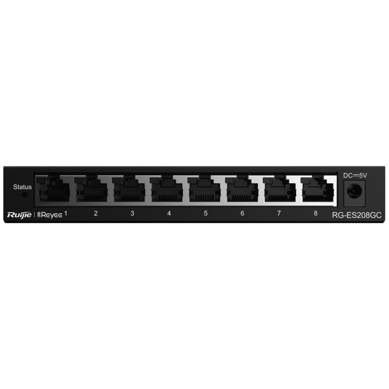 RG-ES208GC, 8-Port Gigabit Smart Cloud Mananged Non-PoE Switch