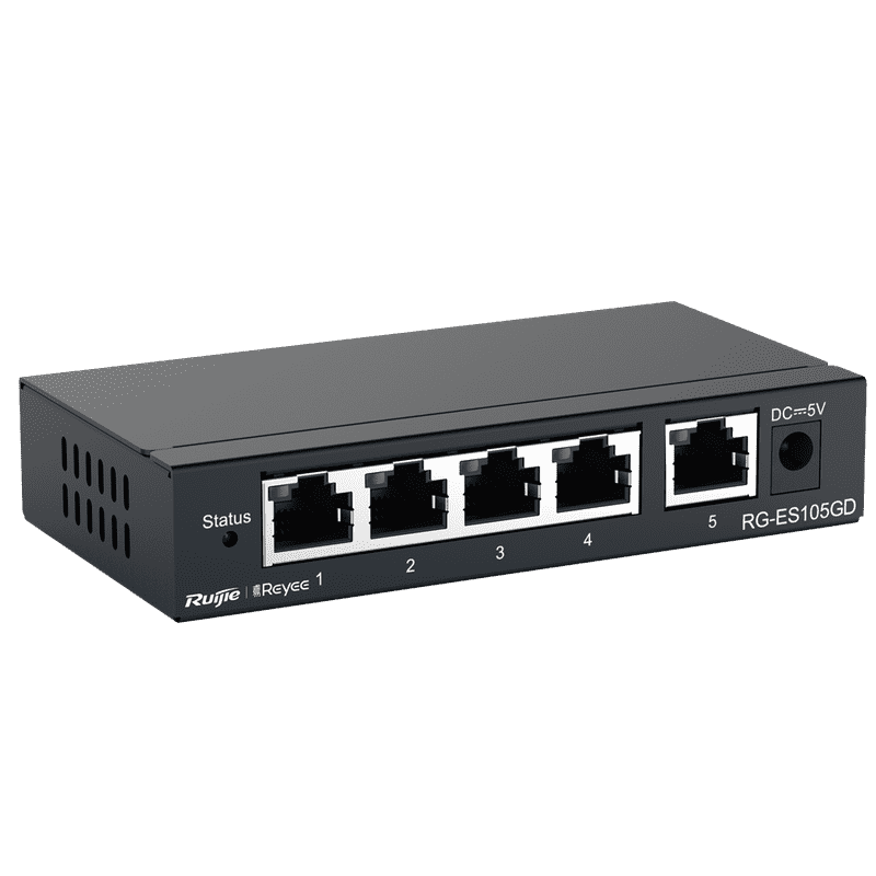 RG-ES105GD, 5-port 10/100/1000Mbps Unmanaged Non-PoE Switch