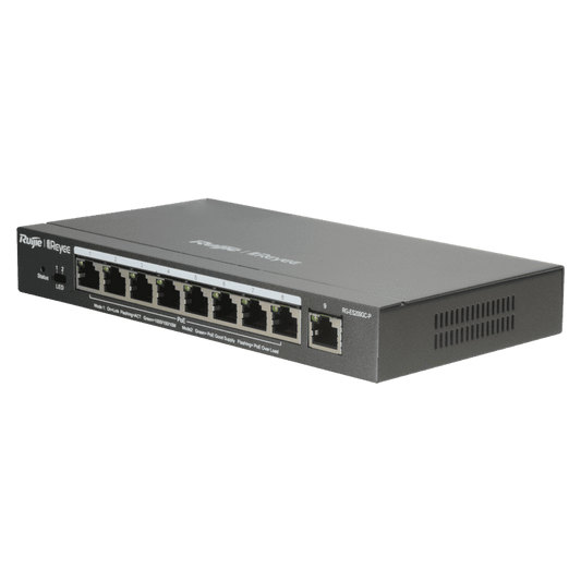 RG-ES209GC-P, 9-Port Gigabit Smart Cloud Mananged PoE Switch