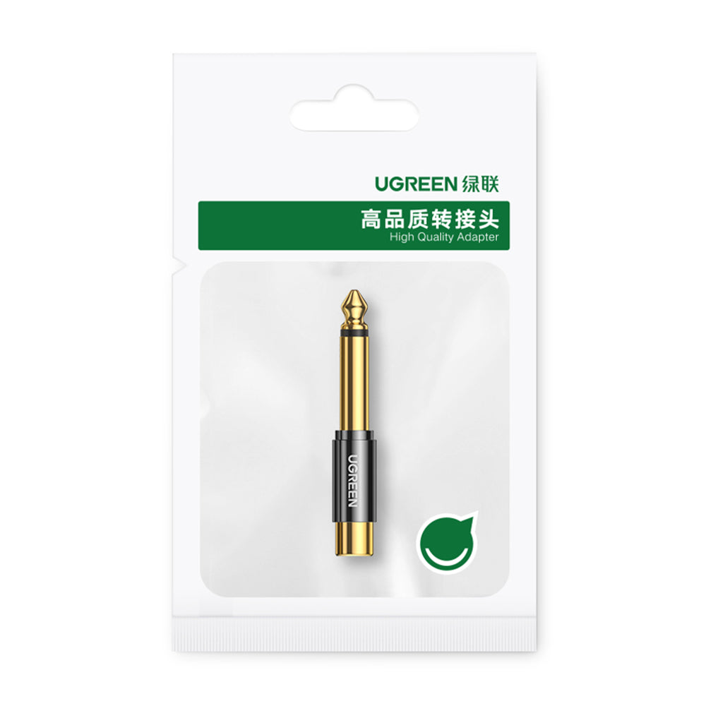 Ugreen 6.35mm jack adapter (male) to RCA (female) gold - 80731