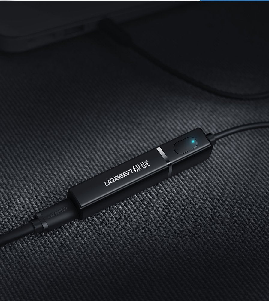 Ugreen Bluetooth 5.0 Transmitter Wireless Audio Adapter 3.5 mm Mini Jack Black - 40761