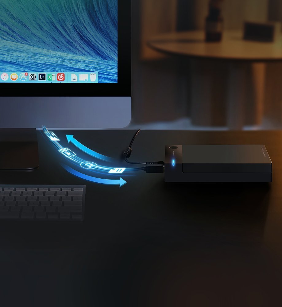 Ugreen HDD bay SATA 3.5 '' HDD enclosure USB 3.0 black - 50422