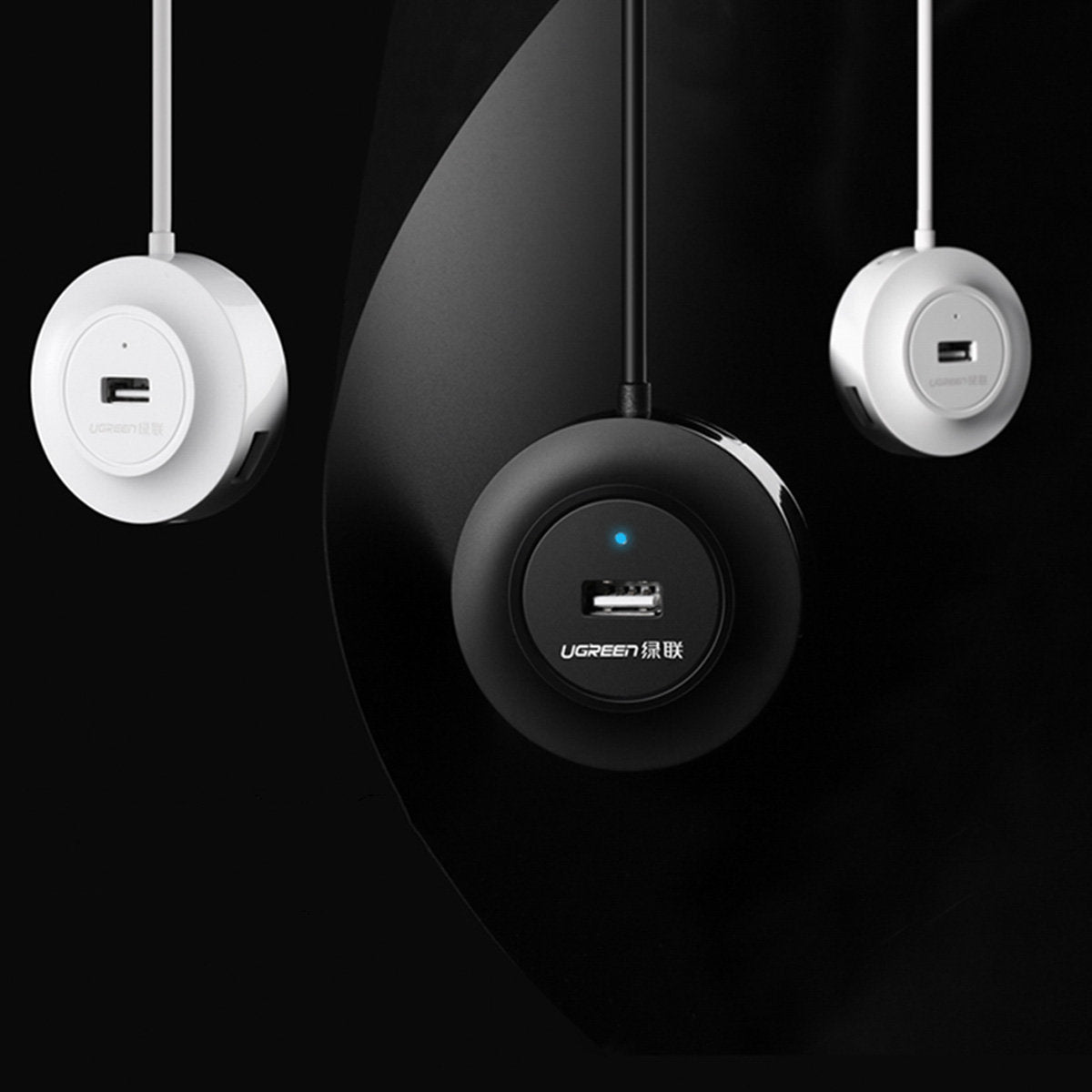 Ugreen HUB USB2.0 4x USB-A 480Mbps 1m White - 20270