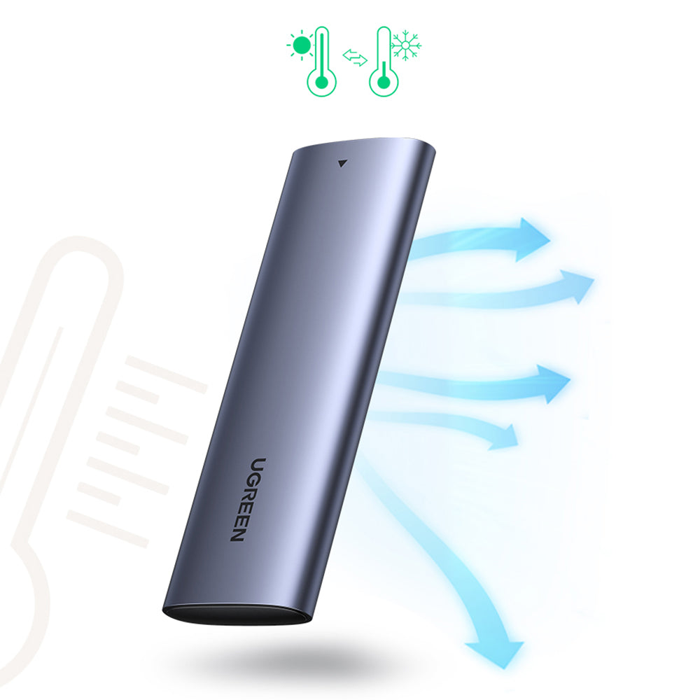 Ugreen Hard Drive Bay M.2 B-Key SATA 3.0 5Gbps Gray + USB Type C Cable - 10903