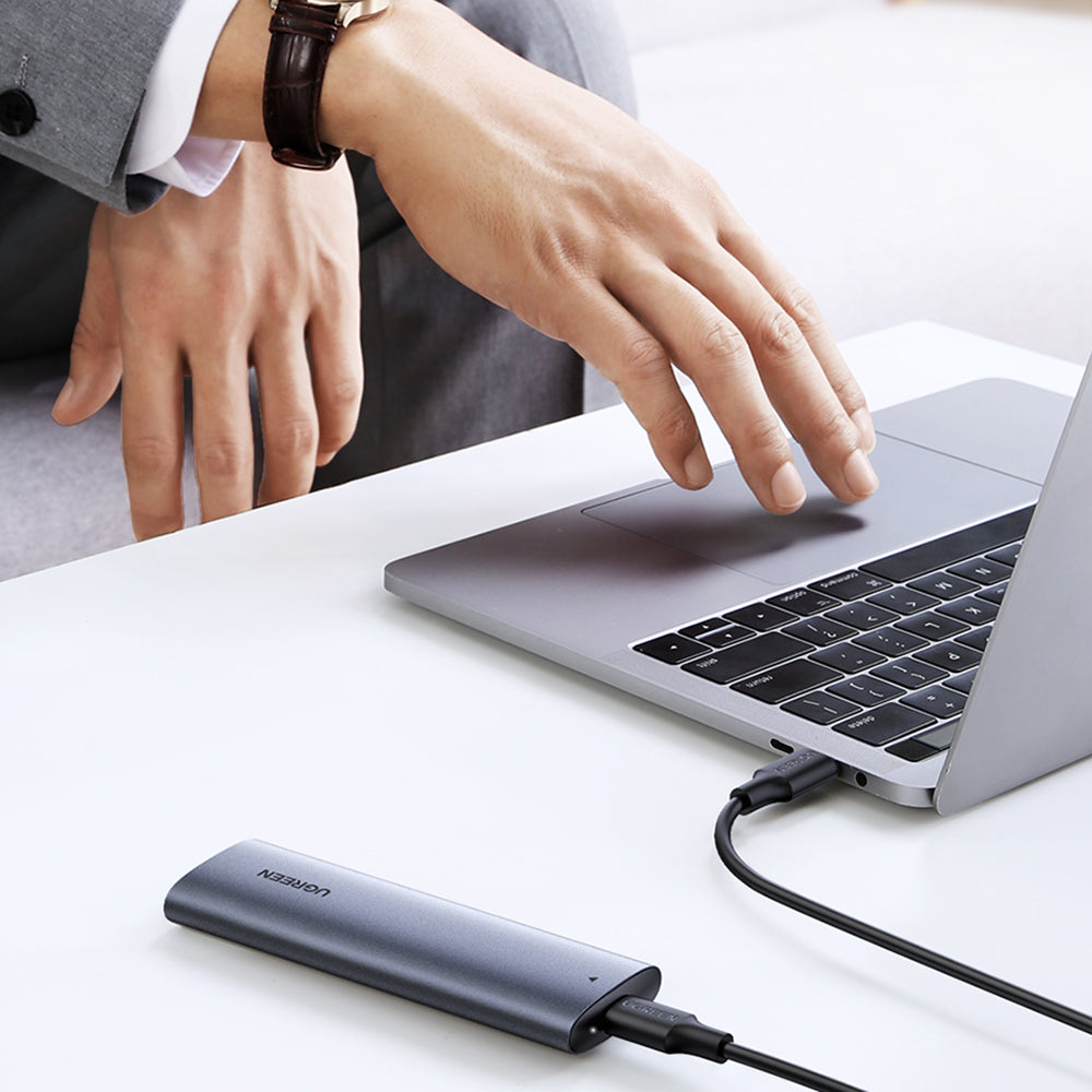 Ugreen Hard Drive Bay M.2 B-Key SATA 3.0 5Gbps Gray + USB Type C Cable - 10903