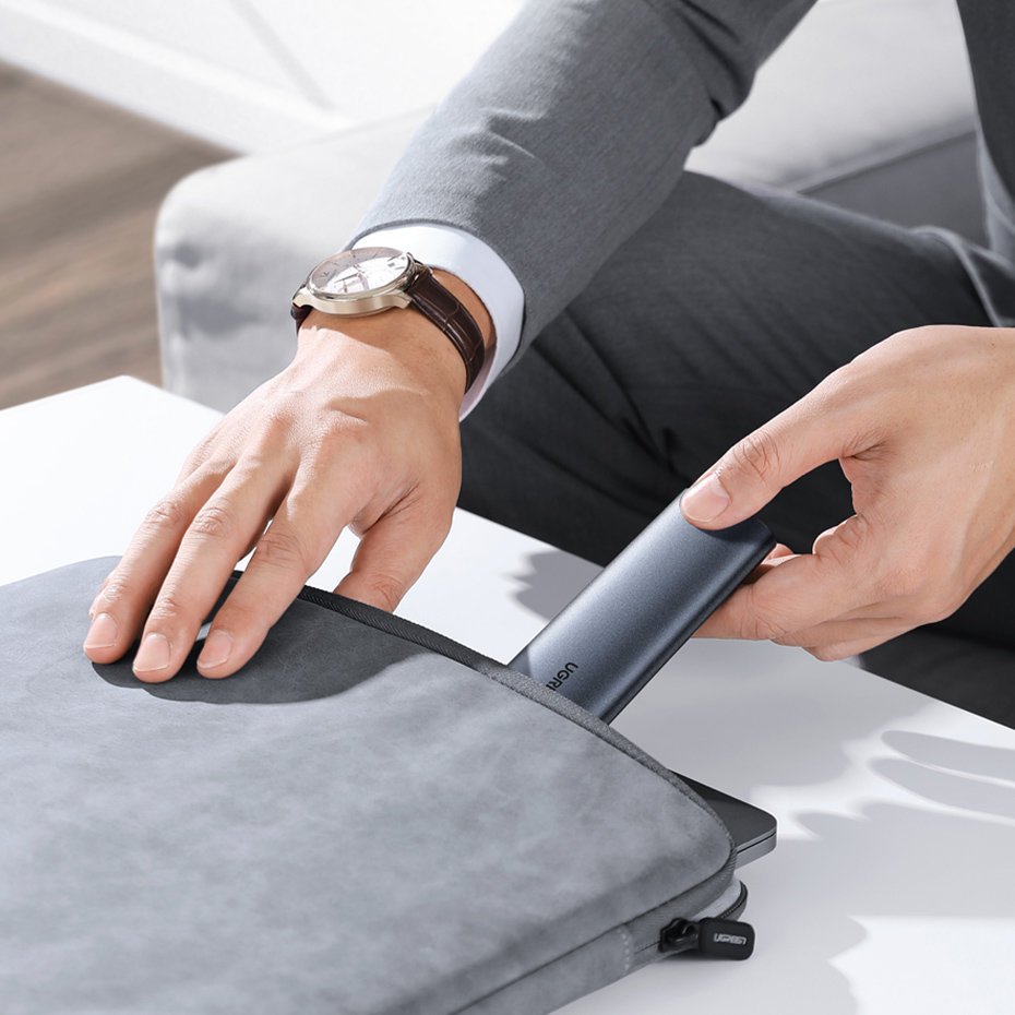 Ugreen M.2 SSD bay USB 3.2 Gen 2 drive (SuperSpeed USB 10 Gbps) + USB Type C cable 0.5m gray - 10902