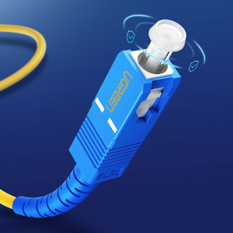 Ugreen SC-SC Single-Mode Patch cord Optical Fiber 3M Network Yellow Cable - 70664