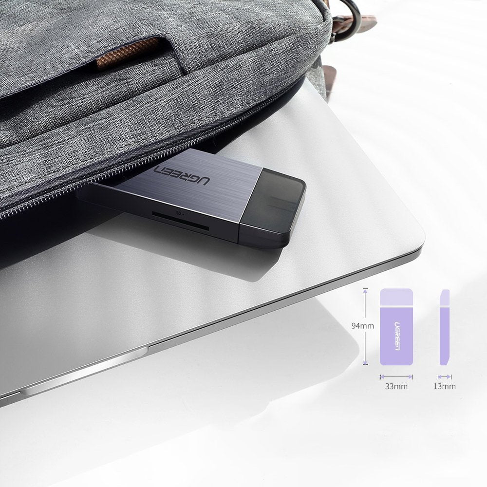 Ugreen SD / micro SD / CF / MS Card Reader For USB 3.0 Gray - 50541