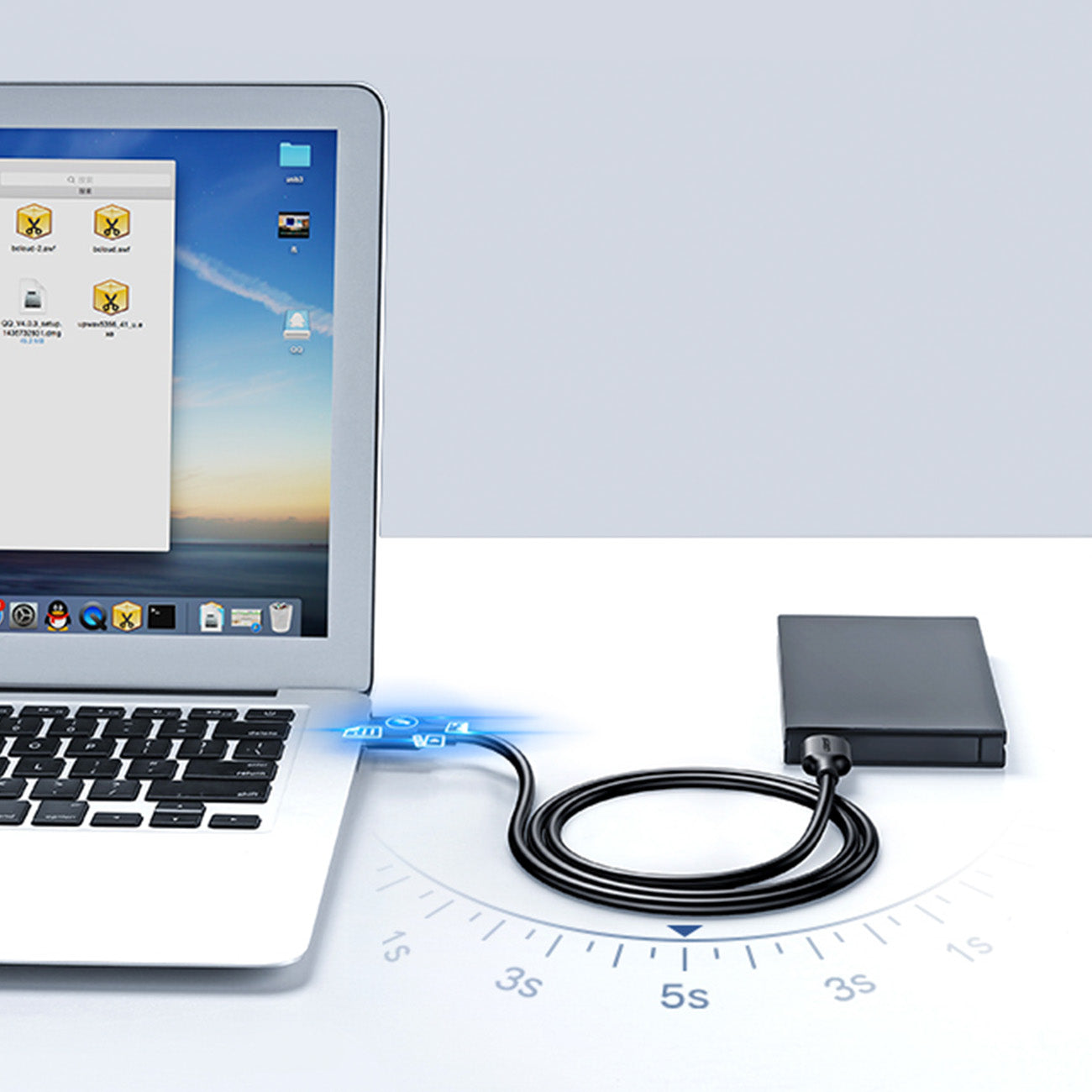 Ugreen USB cable - USB 2.0 480Mb/s 0.25m Black - 10307