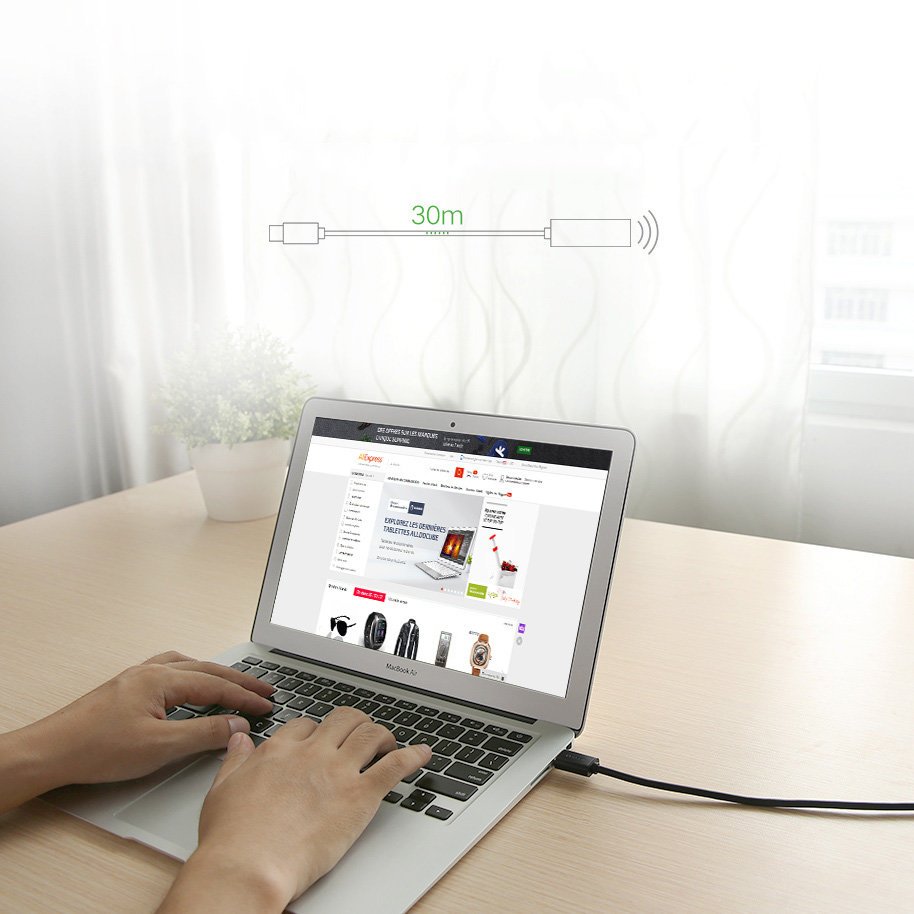 Ugreen Active Cable USB 2.0 Extension Cable 480 Mbps 5M Black - 10319