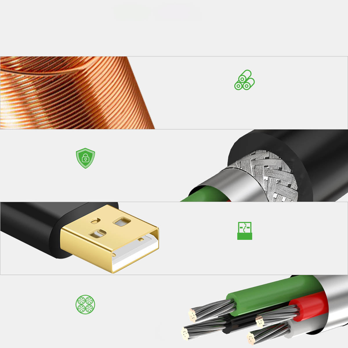 Ugreen Active Extension Cable USB-A (Male) - USB-A (Female) USB 2.0 480Mb/s 20M Black - 10324