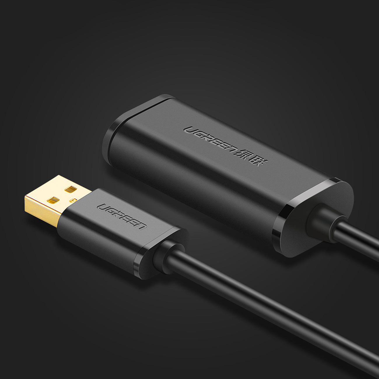 Ugreen Active Extension Cable USB-A (Male) - USB-A (Female) USB 2.0 480Mb/s 30M Black - 10326