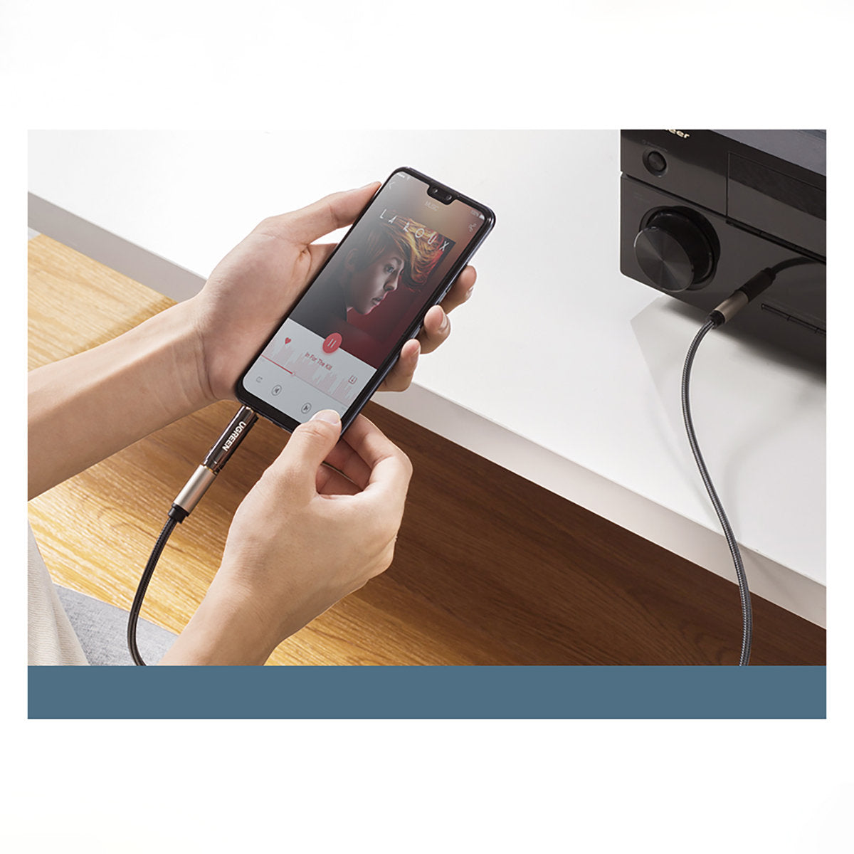 Ugreen adapter 3.5mm audio adapter (male) to 6.35mm mini jack (female) gray - 60711