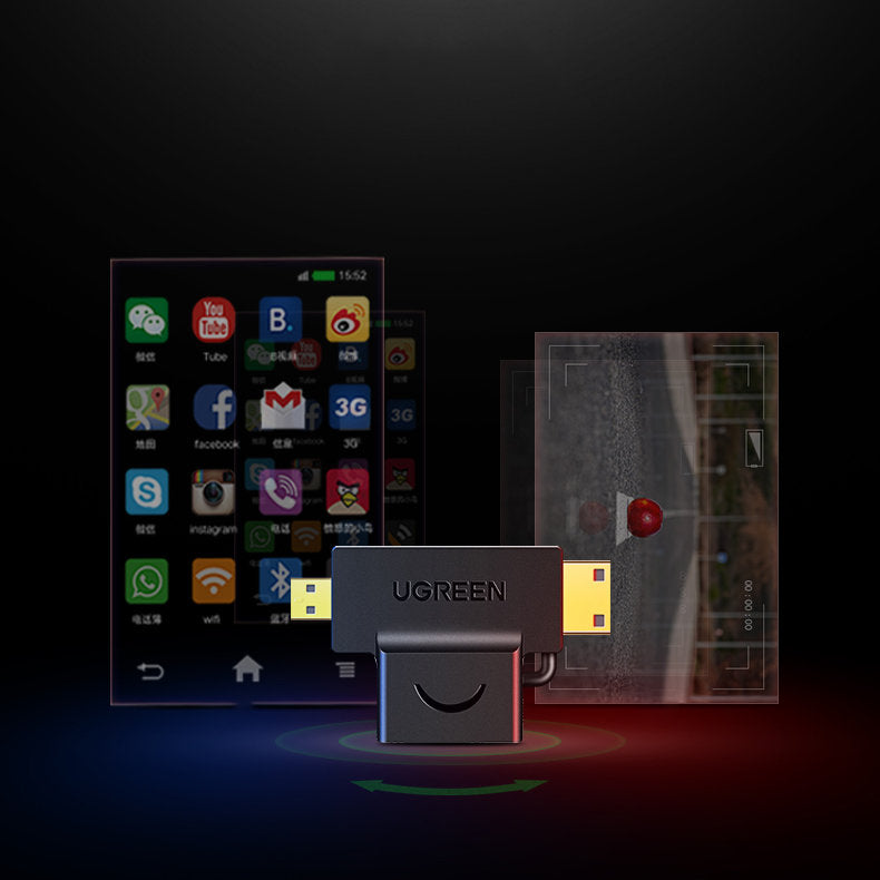 Ugreen Adapter HDMI (Female) to Mini HDMI (Male) + Micro HDMI (Male) Black - 20144