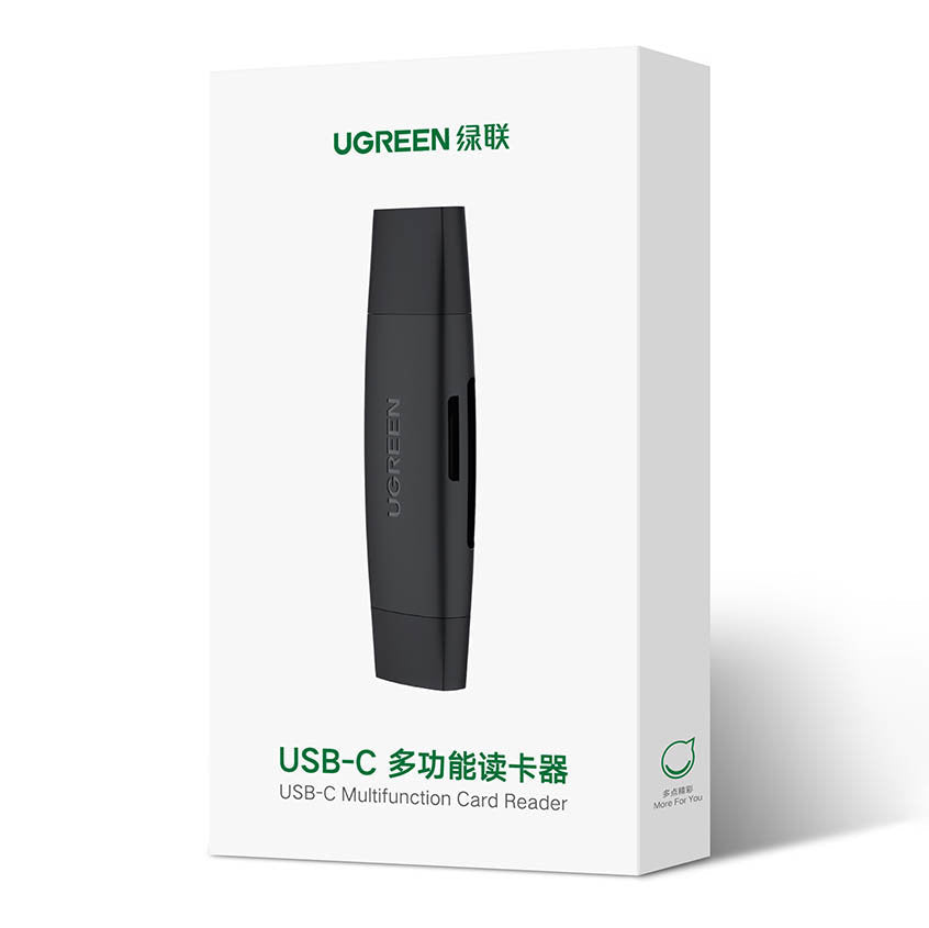 Ugreen Adapter SD / micro SD Card reader (USB-A / USB-C) Black - 80191