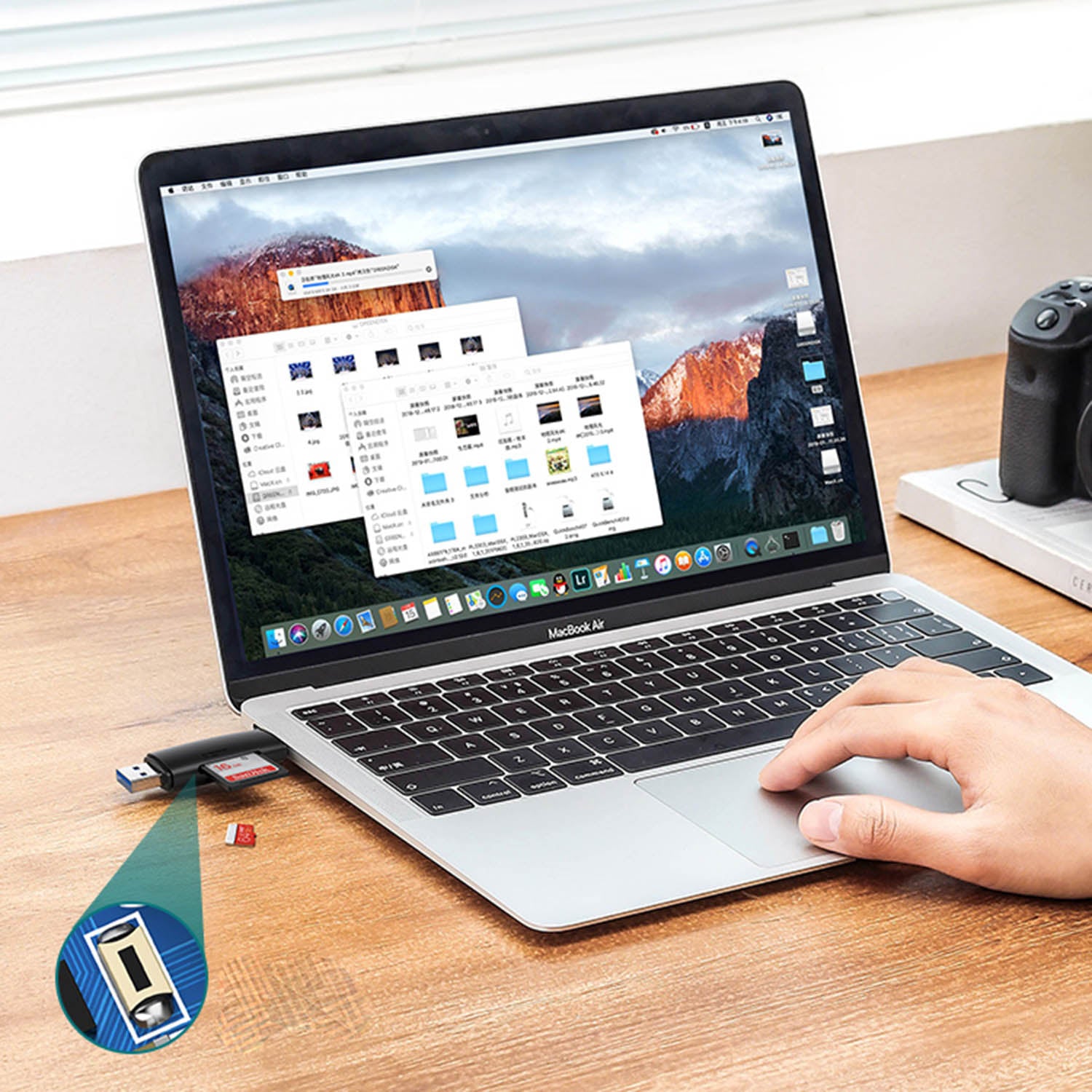 Ugreen Adapter SD / micro SD Card reader (USB-A / USB-C) Black - 80191