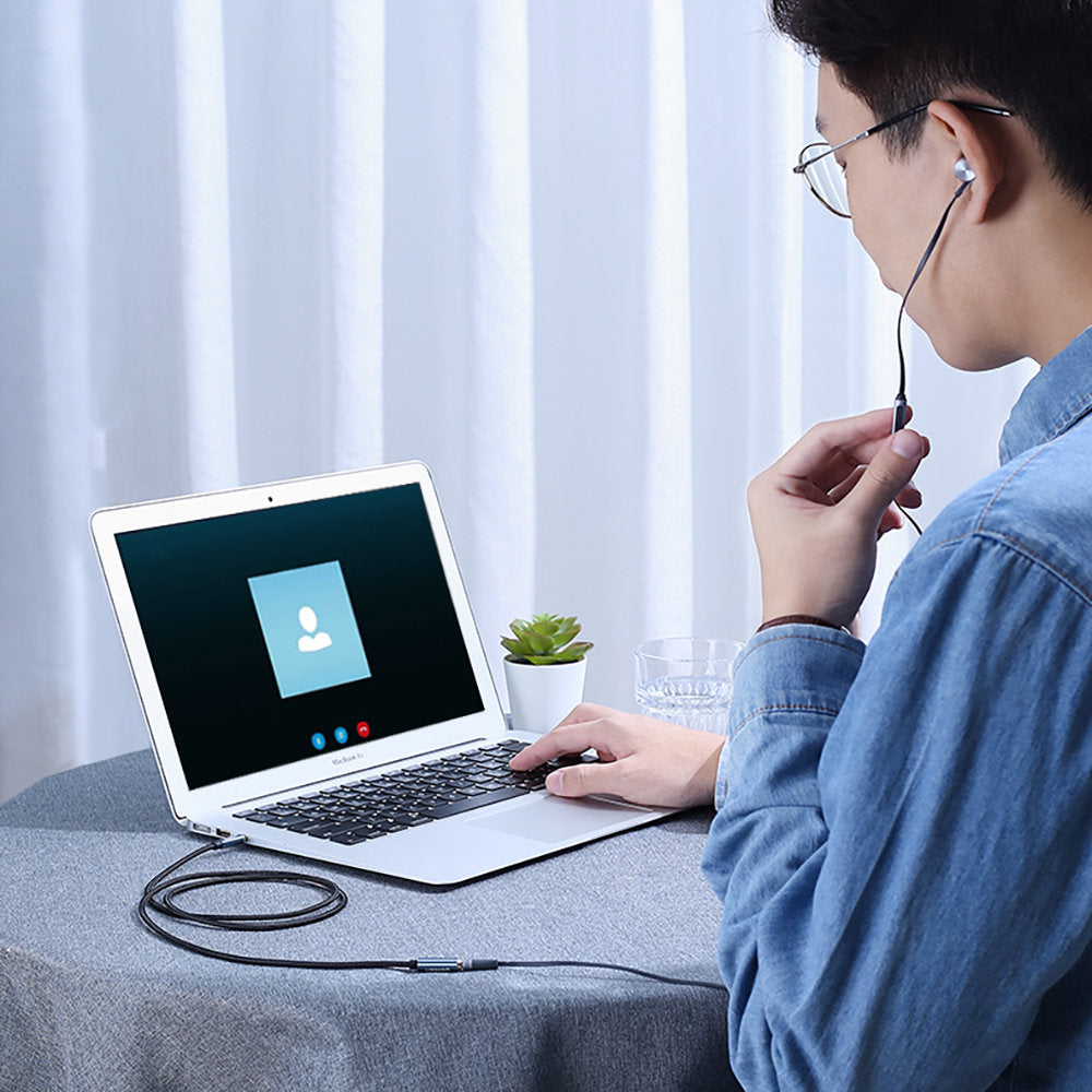 UGREEN 40674 Audio Cable 3.5mm Male to 3.5mm Female Extension Braid -Blue 1.5M