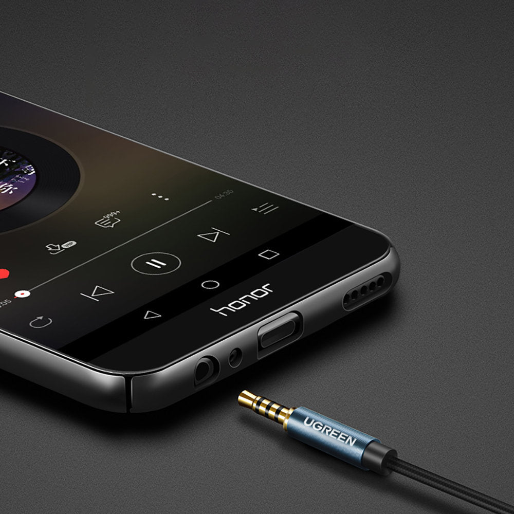 UGREEN 40672 Audio Cable 3.5mm Male to 3.5mm Female Extension Braid -Blue 0.5M