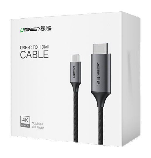 Ugreen cable HDMI to cable - USB Type C 4K 60 Hz 1.5m black-gray - 50570