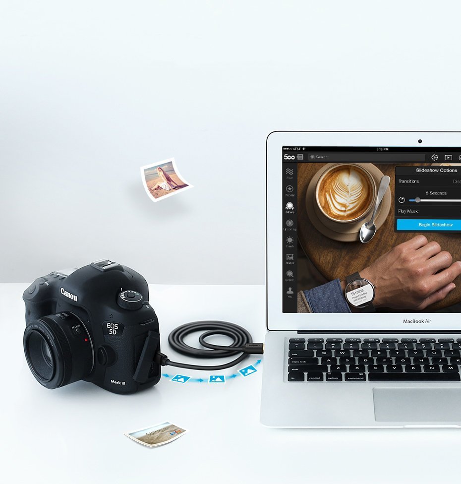 Ugreen Cable USB - Mini USB 480 Mbps cable 3M Black - 10386